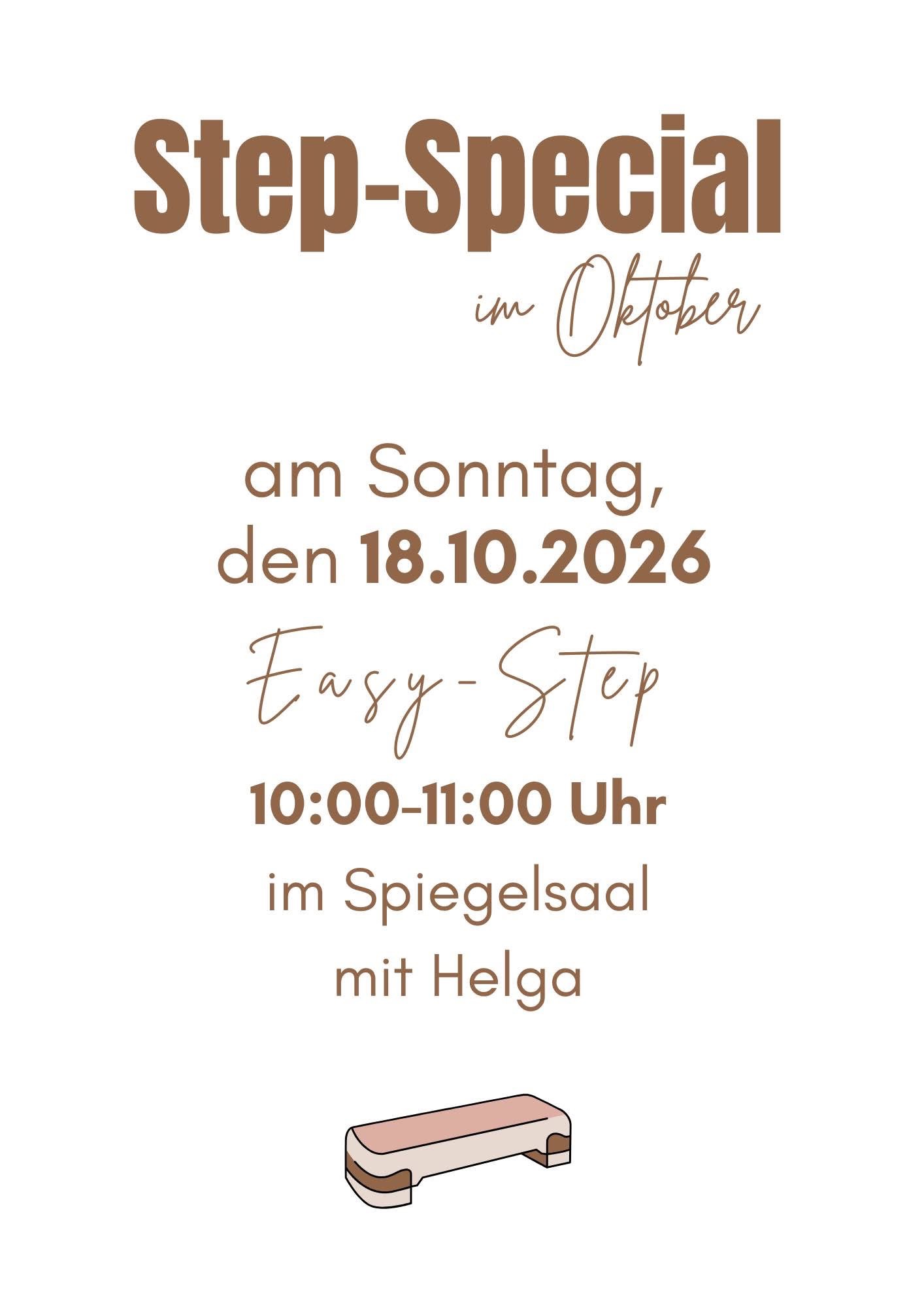 Step Special am 18.10.2026 im Fitnesscenter der SVE