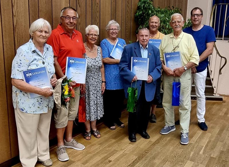 SV Erzhausen würdigt Engagement und Mitgliedschaft im Sport und Ehrenamt im Rahmen der Jahreshauptversammlung 2022